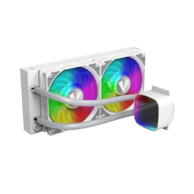 Vida Aquilo 240mm ARGB Intel AMD White Liquid CPU Cooler Infinity Mirror CPU Fan - Image 1 of 4