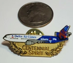 Atlanta centennial Spirit Olympic games DELTA AIR LINES MD11 1996 Jet pin - Picture 1 of 4
