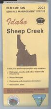 USGS BLM edition topographic map Idaho SHEEP CREEK - 2002 - surface -