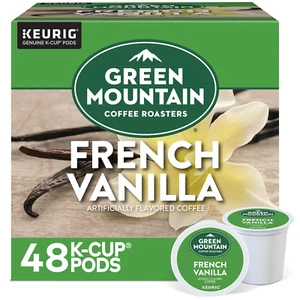 Französischer Vanille Kaffee, Keurig Einzelportion K-Cup Pods, leichte Röstung, 48 Stück - Bild 1 von 12