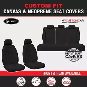 FOR TOYOTA LANDCRUISER Custom Fit Seat Covers Front OR Rear Neoprene OR Canvas - Picture 1 of 16