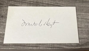Waite Hoyt SIGNED Auto INDEX CARD - Picture 1 of 1