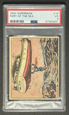 1940 Gum Inc. Superman #10 Fury Of The Sea PSA 3 VG - Image 1 of 2