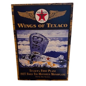 Wings of Texaco 1927 Ford Tri-Motored Mono Airplane Diecast Model Bank Ertl New - Picture 1 of 6