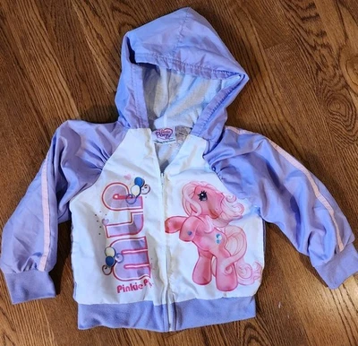 Vintage My Little Pony Pinkie Pie sz 3T MLP Girls Zip Jacket Hoodie - Image 1 of 4