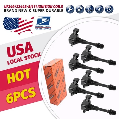 Ignition Coils UF349 For Nissan XTERRA 4.0L V6 2005-2014 22448-8J111 Superior - Imagem 1 de 4