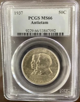 1937 Antietam  Commemorative Silver Half Dollar - PCGS MS66 - White Luster! - Image 1 of 4