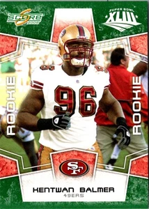 2008 Score Super Bowl XLIII Kentwan Balmer #352 San Francisco 49ers - Picture 1 of 2