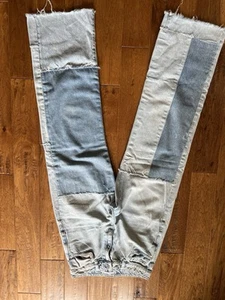 Garage Denim Wide Leg Patchwork Light Wash High Waist Jeans Size 5 NICE - Picture 1 of 18
