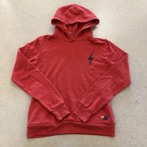 Aviator Nation Bolt Stitch Pullover Hoodie Size XS Red *flaw - Picture 1 of 6
