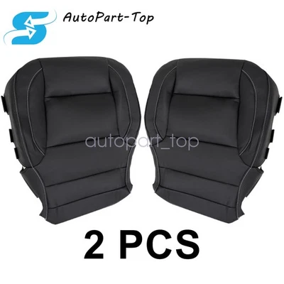Driver + Passenger Bottom Seat Cover Black Fits 14-19 Chevy Silverado Suburban Foto 1 de 4