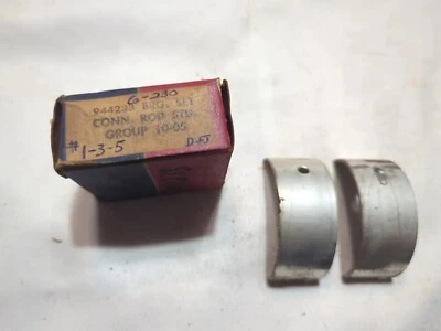 Kaiser Jeep 6-230 OHV Conn. Juego de 2 rodamientos de varilla 944233 varilla 1-3-5 OEM NOS (J12) Foto 1 de 4