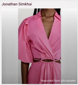 Jonathan Simkhai Pink Cutout Dress NWT  - Picture 1 of 10