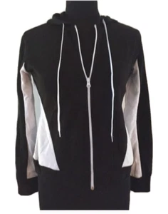 Junior Damen schwarz Energie Kapuzenjacke neu mit Etikett Größe M - Bild 1 von 3
