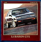 Prospekt brochure 1985 Chrysler Le Baron GTS  (USA)