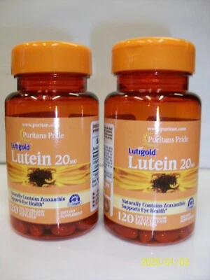Luteína 20 mg con zeaxantina 120 cápsulas blandas (paquete de 2) apoya la salud ocular Foto 1 de 3