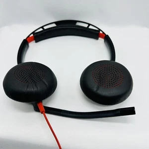 Plantronics Blackwire C5220 Black/Red On the Ear Headsets - Picture 1 of 12