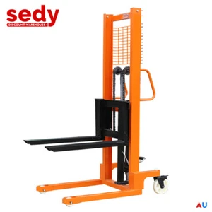 1.6M 1000Kg Manual Hydraulic stacker Hand Forklift Fixed Legs Adjustable Forks - Picture 1 of 9