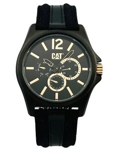 Caterpillar Men's CAT PK.199.60.139 DP XL multi Black Nylon.Leather Strap Watch - Picture 1 of 24