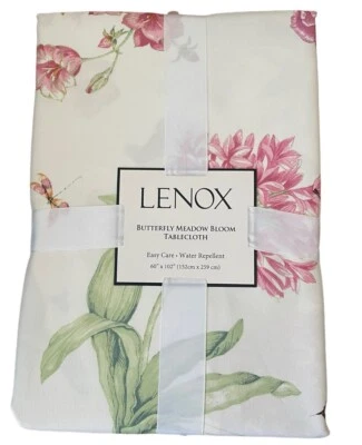Lenox Butterfly Meadow Bloom Tablecloth 60 x 102 Rectangular 100% Polyester New - Image 1 of 4
