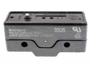 Interruptor de límite micro émbolo de clavija Unimax WHB684-5 SPDT 15A 125,250,480VAC, NUEVO DE STOCK - Imagen 1 de 4