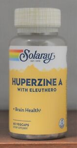 Solaray Huperzine A with Eleuthero 50mcg 60 Capsules Brain Health Hup A VegCaps