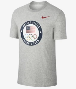 Nike Team USA Olympic Training T-Shirt Heather Grey Gray Tee CN1472 063 New - Picture 1 of 5