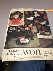 McCall's Christmas Avon "Tapestry Pattern Collection"  Stocking & Ornaments - Picture 1 of 4