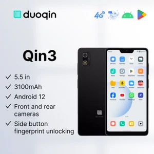QIN3 unlocked smart small mobile phone touch screen 4GB+64GB Android - Picture 1 of 9