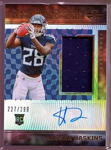 2022 Panini Illusions First Impressions Jersey Auto #126 Hassan Haskins 227/299 - Picture 1 of 3