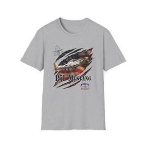 American Warbirds P51 Mustang Unisex Tri-Blend Crew-T-Shirt - Bild 1 von 24
