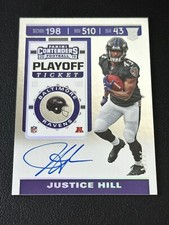 2019 Contenders RPS Variation Playoff Ticket /25 Justice Hill Rookie Auto RC
