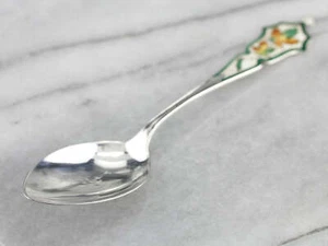 Enamel Maple Leaf Silver Spoon - Picture 1 of 5