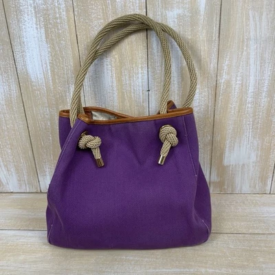 Bolso de Hombro Michael Kors Marina Lona Lavanda Náutico Nudo Cuerda Mango Foto 1 de 4