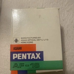 Vintage Asahi Pentax AF-16 Camera Shoe Mount Flash Original Box And Bateries. BB - Picture 1 of 2