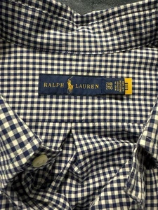 Polo Ralph Lauren 2XB Blue Gingham Men’s L/S Button Down Casual Shirt Red Pony - Picture 1 of 9