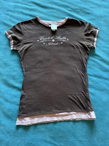 CRESTED BUTTE COLORADO ~ Brown & Pink T-shirt Size Juniors MEDIUM M Main Line - Picture 1 of 3