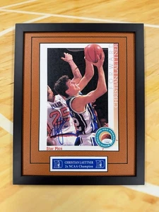 Christian Laettner Signed Photo Jsa Auto Custom Framed Duke Blue Devils - Picture 1 of 4