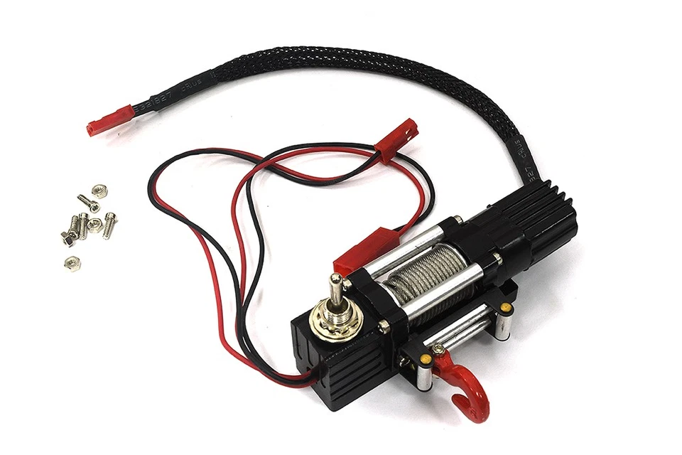 Реалистичная мега лебедка с высоким крутящим моментом Billet Machined T6 для масштабного вездехода 1:10 - Изображение 1 из 1