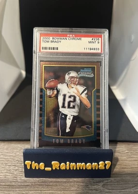 Tarjeta de novato Bowman 2000 cromada Tom Brady #236 PSA 9 como nueva Foto 1 de 4