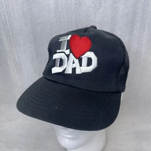 I Heart Love Dad Hat Cap Mesh Back Black Adjustable YA YoungAn Hat Snapback - Picture 1 of 9
