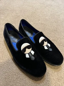 Karl Lagerfeld Fendi Men’s Fur Loafers Slip On Karlito Size US 9 / 42 - Picture 1 of 10