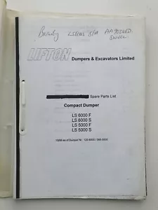 CATÁLOGO DE PIEZAS DE DUMPER COMPACTO LIFTON LS6000F LS5000F LS5000S - Imagen 1 de 1