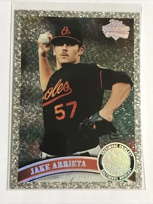 Jake Arrieta 2011 Topps #393 Diamond Platinum Anniversary Baltimore Orioles - Image 1 of 2