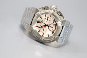 Imperious X-Wing 46mm Swiss Quartz Chronograph Bracelet Watch Silvertone/Red - Picture 1 of 7