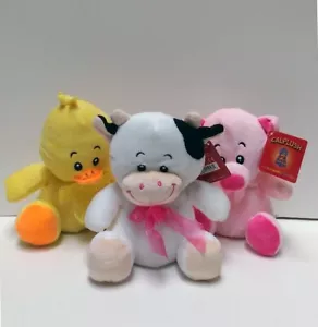 8 Zoll Stofftiere Großpackung 3er Set, Baby Bauernhoftiere Plüsch Kinder Spielzeug Dekoration - Bild 1 von 7