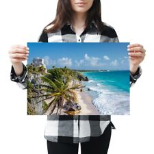 A3 - Ruins Of Tulum Mexico Riviera Maya Travel Poster 42X29.7cm280gsm #24126