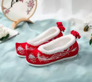 Damenschuhe Hanfu Stickerei versteckte Schuhe hochhackige Ballerinas chinesisches Geschenk - Bild 1 von 6