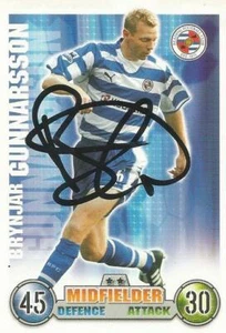 TARJETA COLECCIONABLE BRYNJAR GUNNARSSON LECTURA FIRMADA 2007/2008 MATCH ATTAX + CERTIFICADO DE AUTENTICIDAD - Imagen 1 de 1