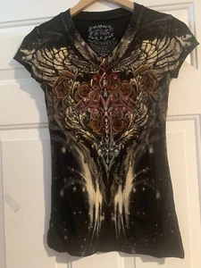 Camiseta In Vein Black Wing Rose Talla S Nueva Sin Etiquetas - Imagen 1 de 4